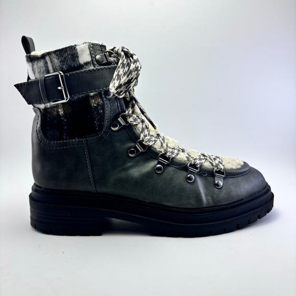 CIRCUS by SAM EDELMAN Gretchen Faux Shearling Hiker Boots Womens Size 9M - Picture 1 of 12